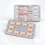 Tadasoft 40 mg – przód i tył blistra z morelowymi tabletami