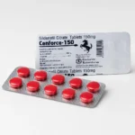 Cenforce 150 mg – przód i tył blistra z czerwonymi tabletkami