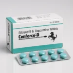 Cenforce-D 160 mg – opakowanie i blister z dziesięcioma turkusowymi tabletami