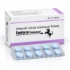 Cenforce Professional 100 mg – opakowanie i blister z dziesięcioma jasnoniebieskimi tabletkami podjęzykowymi
