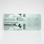 Cenforce 100 mg – tył blistra z nadrukiem