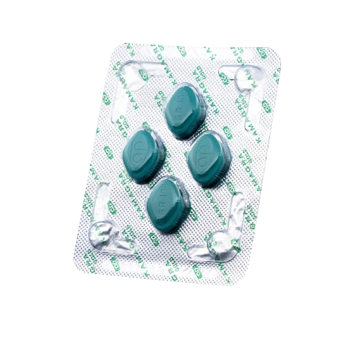 Kamagra Gold 100 mg – pojedynczy blister z czterema zielonymi tabletkami