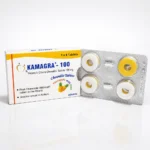 Kamagra Polo 100 mg – ananas i mięta – opakowanie i blister tabletek do żucia z motywem owocowym