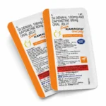 Super Kamagra Oral Jelly 160 mg – tył dwóch saszetek z żelem