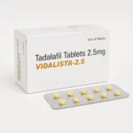 Vidalista 2.5 mg – opakowanie i blister z dziesięcioma małymi żółtymi tabletkami