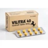 Vilitra 40 mg – opakowanie i blister z dziesięcioma żółtymi tabletkami